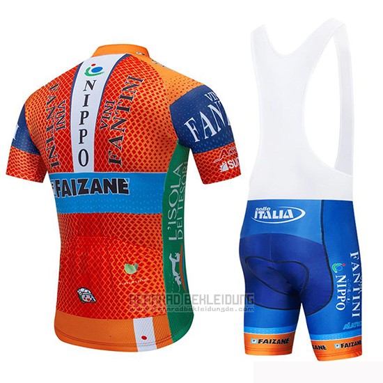 2019 Fahrradbekleidung Vini Fantini Orange Trikot Kurzarm und Tragerhose - zum Schließen ins Bild klicken